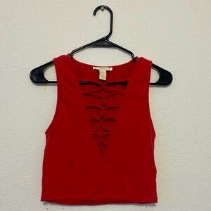 Low V Cut Laced Up Top from Forever 21